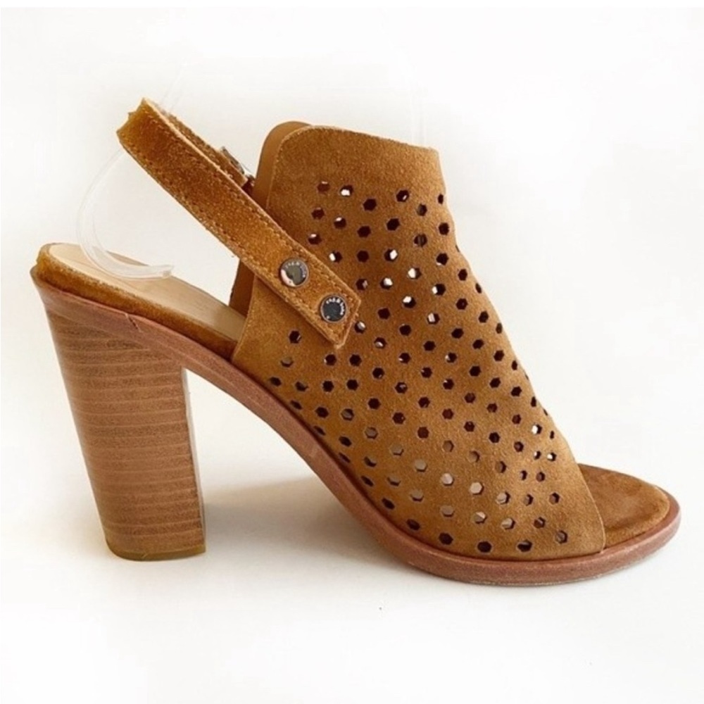 Rag & Bone Wyatt Perforated High-Heel City Sandals Walnut